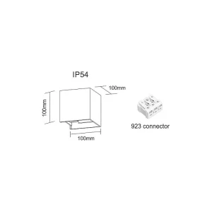 Applique murale LED noire IP54 6,8W à ailettes orientables 4000k Applique murale LED noire IP54 6,8W à ailettes orientables 4000k