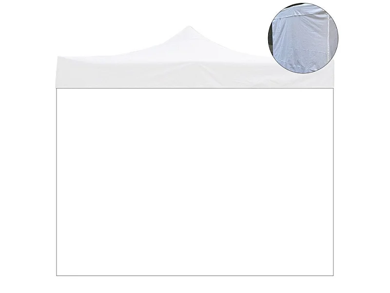 3x2m witte waterdichte zijkap, vervanging voor Market-Pro opvouwbare gazebo