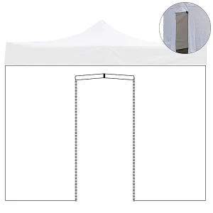 3x2m witte waterdichte zijkap met oproldeur voor Market-Pro opvouwbare paviljoen 3x2m witte waterdichte zijkap met oproldeur voor Market-Pro opvouwbare paviljoen