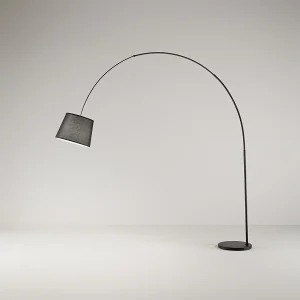 Arche – Gebogen LED metalen vloerlamp 1xE27 MAX 60W, H.230 cm, 180° verstelbare kop, Zwart – Perenz Arche – Gebogen LED metalen vloerlamp 1xE27 MAX 60W, H.230 cm, 180° verstelbare kop, Zwart – Perenz