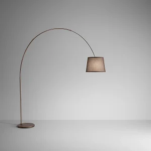Arche – Gebogen LED metalen vloerlamp 1xE27 MAX 60W, H.230 cm, 180° verstelbare kop, Bruin Metaal – Perenz Arche – Gebogen LED metalen vloerlamp 1xE27 MAX 60W, H.230 cm, 180° verstelbare kop, Bruin Metaal – Perenz