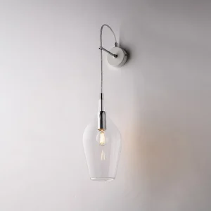 Ares Applique en fer et verre pyrex transparent 1 lumière .14 P.21 BL273-AP1-TR Ares Applique en fer et verre pyrex transparent 1 lumière .14 P.21 BL273-AP1-TR