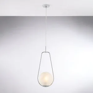 Afrodite Suspension en fer chromé 1 lumière avec sphère dm.20 159 d.24 BL286-S1-CR Afrodite Suspension en fer chromé 1 lumière avec sphère dm.20 159 d.24 BL286-S1-CR