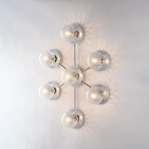 Armonia Plafonnier en fer chromé poli 7 lumières L.85 x 62 BL285-PL7-CR