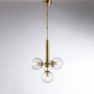 Armonia Suspension en fer bronzé brossé 4 lumières 110 d.32 BL285-4-BRZ