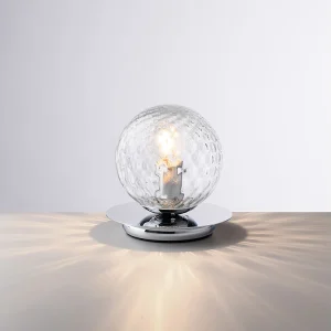 Armonia Lampe de table en fer chromé poli 1 lumière H.17 d.16 BL285-LT-CR