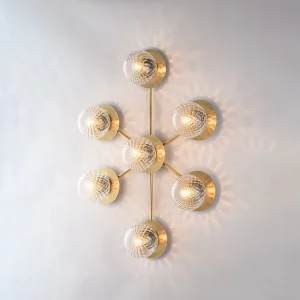 Armonia Plafonnier en fer bronzé brossé 7 lumières L.85 x 62 BL285-PL7-BRZ