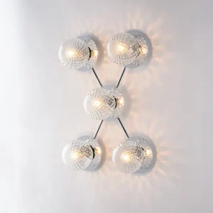 Armonia Plafonnier en fer chromé poli 5 lumières L.62 x 42 BL285-PL5-CR