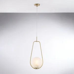 Afrodite Suspension en fer bronzé 1 lumière avec sphère dm.20 159 d.24 BL286-S1-BRZ Afrodite Suspension en fer bronzé 1 lumière avec sphère dm.20 159 d.24 BL286-S1-BRZ