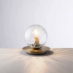 Armonia Lampe de table en fer bronzé brossé 1 lumière H.17 d.16 BL285-LT-BRZ