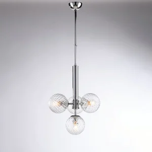 Armonia Suspension en fer chromé poli 4 lumières 110 d.32 BL285-4-CR