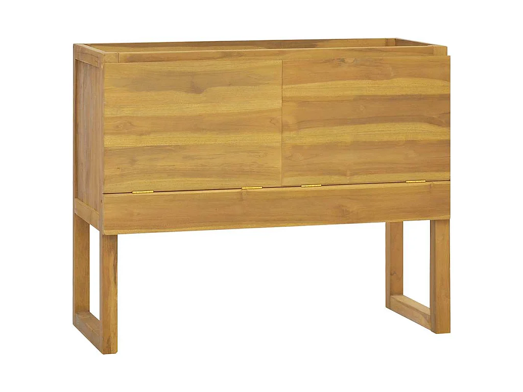 Badkamerkast 90x40x75,5 cm massief teakhout