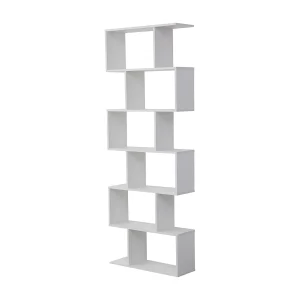 6-planken witte boekenkast VIRGINIA 6-planken witte boekenkast VIRGINIA