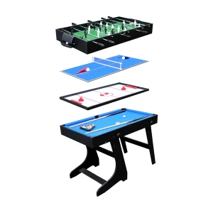 4 in 1 multi-game tafel voor kinderen – Tafelvoetbal, Biljart, Tafeltennis, Air-hockey 4 in 1 multi-game tafel voor kinderen – Tafelvoetbal, Biljart, Tafeltennis, Air-hockey