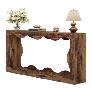 160cm Farmhouse Consoletafel met opbergruimte, salontafel achter de bank, lange haltafel, smalle consoletafel 160cm Farmhouse Consoletafel met opbergruimte, salontafel achter de bank, lange haltafel, smalle consoletafel