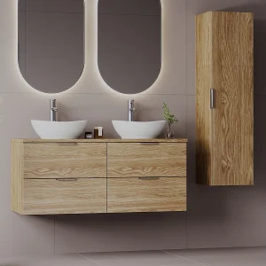 Meuble sous-vasque 120cm plan de toilette Astrid Bois Meuble sous-vasque 120cm plan de toilette Astrid Bois