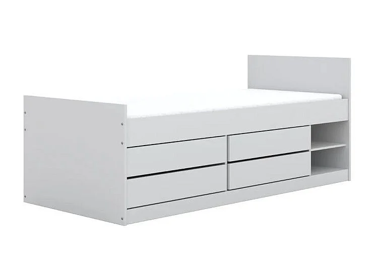 Bed 90x200 inclusief boxspring en laden Kocot Kids Léon Wit