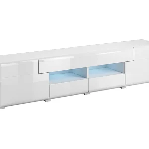 2-deurs TV-meubel met 2 laden 208 cm Jules Wit 2-deurs TV-meubel met 2 laden 208 cm Jules Wit