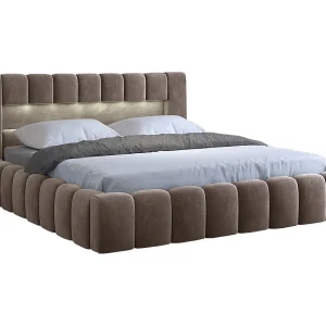 Auria Velours Bruin kistbed 160×200 inclusief lattenbodem Auria Velours Bruin kistbed 160×200 inclusief lattenbodem