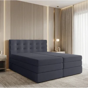 AX LIVING Finike Continental bed 180×200 cm met topper, grijs