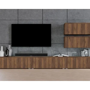 AX LIVING Modern TV-lowboard Loriano wandmeubel 300 cm staand walnoot Warmia AX LIVING Modern TV-lowboard Loriano wandmeubel 300 cm staand walnoot Warmia