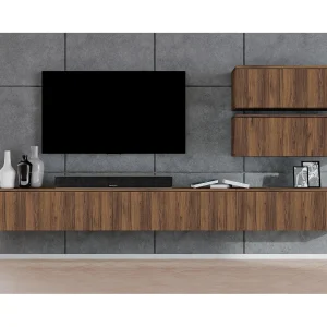 AX LIVING Modern TV-lowboard Loriano wandmeubel 300 cm hangend walnoot Warmia AX LIVING Modern TV-lowboard Loriano wandmeubel 300 cm hangend walnoot Warmia