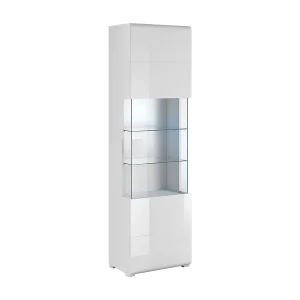 1-deurs vitrine met LED Jules Wit 1-deurs vitrine met LED Jules Wit