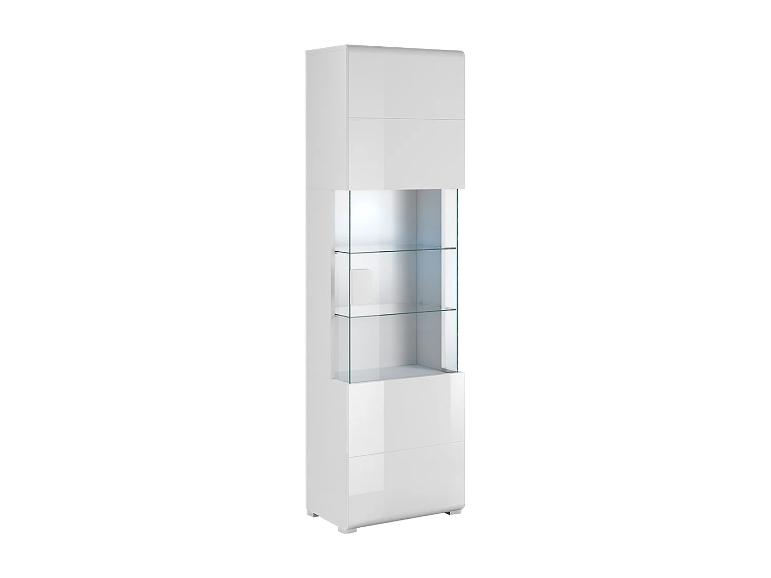 1-deurs vitrine met LED Jules Wit