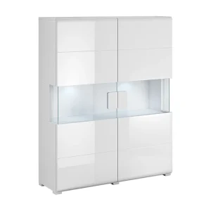 2-deurs servieskast met LED Jules Wit 2-deurs servieskast met LED Jules Wit