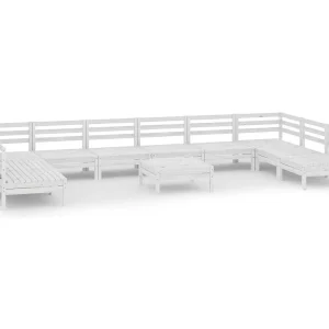 11-delige Loungeset massief grenenhout wit 11-delige Loungeset massief grenenhout wit