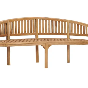 Bankje banaanvormig 180 cm massief teakhout Bankje banaanvormig 180 cm massief teakhout
