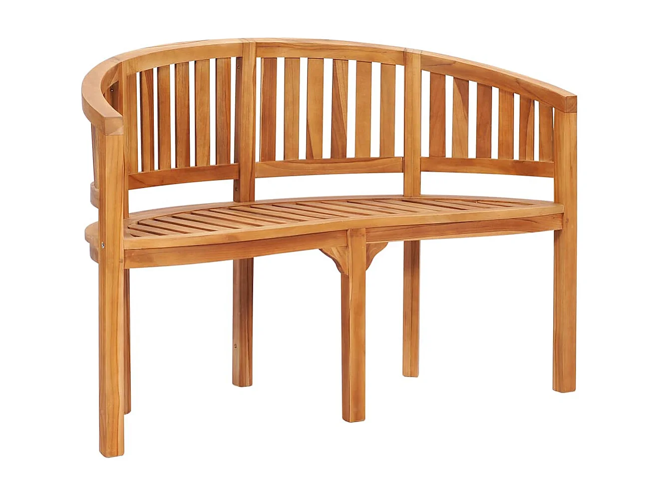 Bananenbank 120 cm massief teakhout