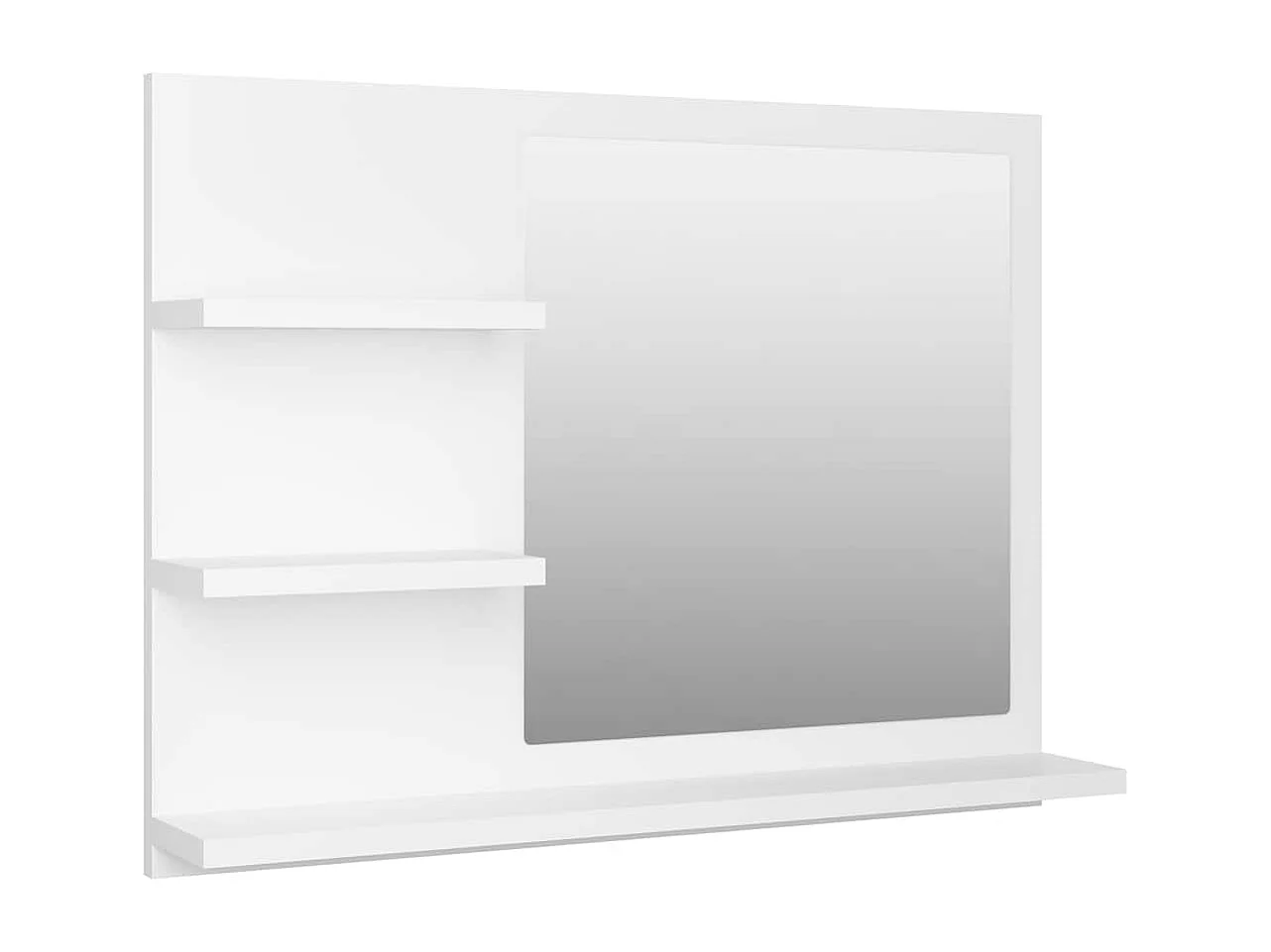 Badkamerspiegel 60x10,5x45 cm bewerkt hout wit