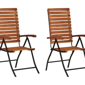 2 st Tuinstoelen verstelbaar massief acaciahout 2 st Tuinstoelen verstelbaar massief acaciahout