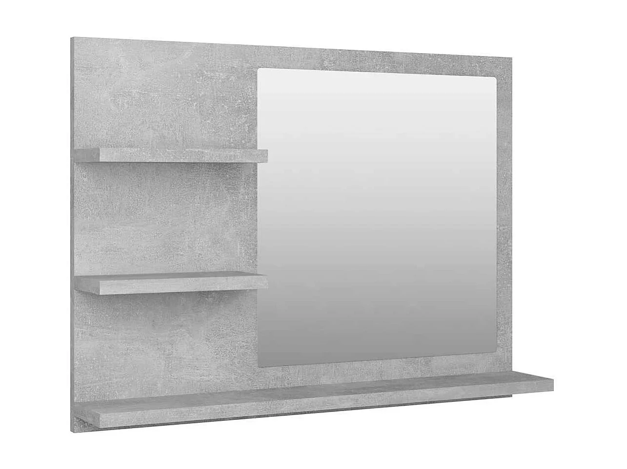 Badkamerspiegel 60x10,5x45 cm bewerkt hout betongrijs