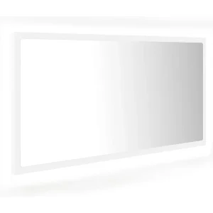 Badkamerspiegel LED 90×8,5×37 cm acryl wit Badkamerspiegel LED 90×8,5×37 cm acryl wit