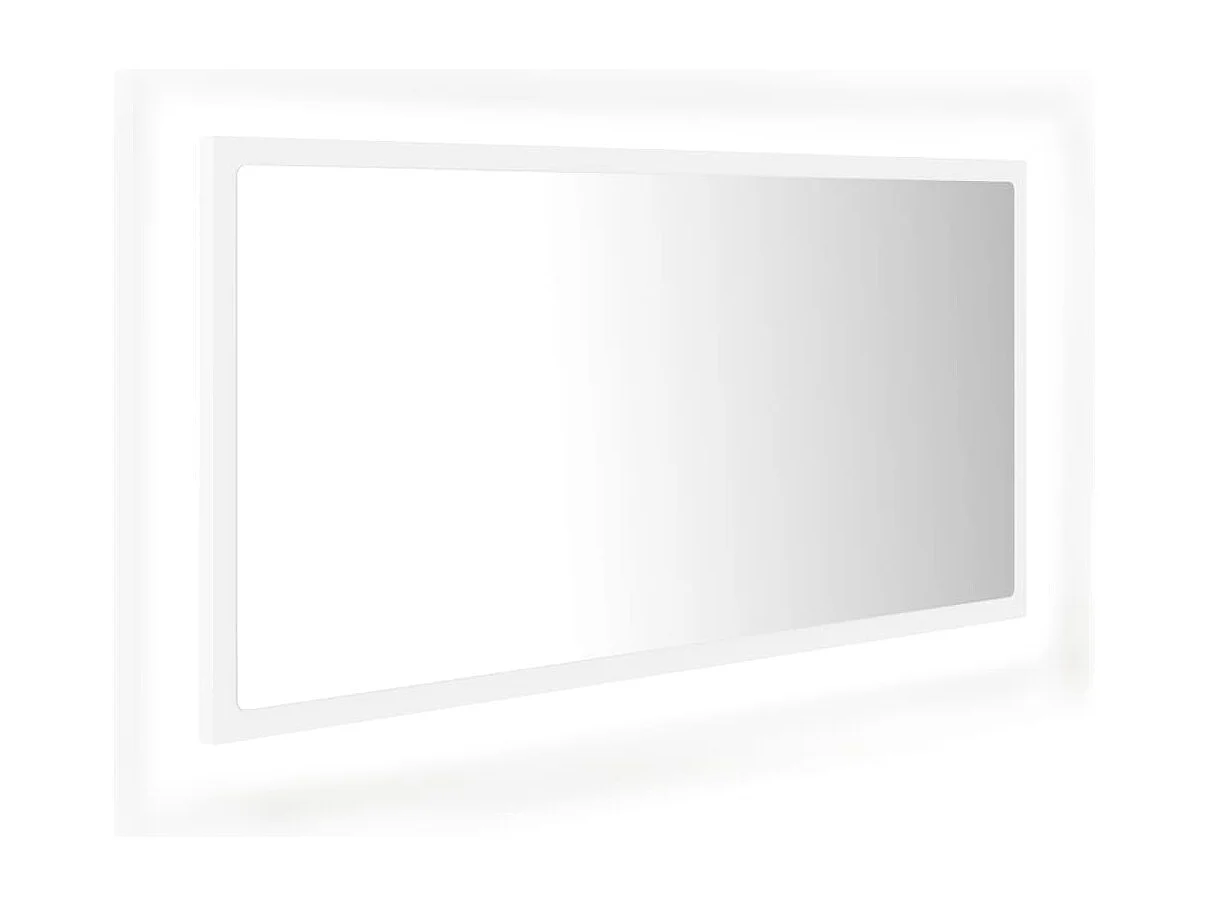 Badkamerspiegel LED 90x8,5x37 cm acryl wit