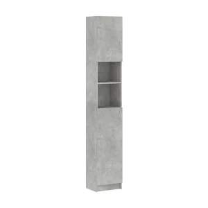 Badkamerkast 32×25,5×190 cm bewerkt hout betongrijs Badkamerkast 32×25,5×190 cm bewerkt hout betongrijs