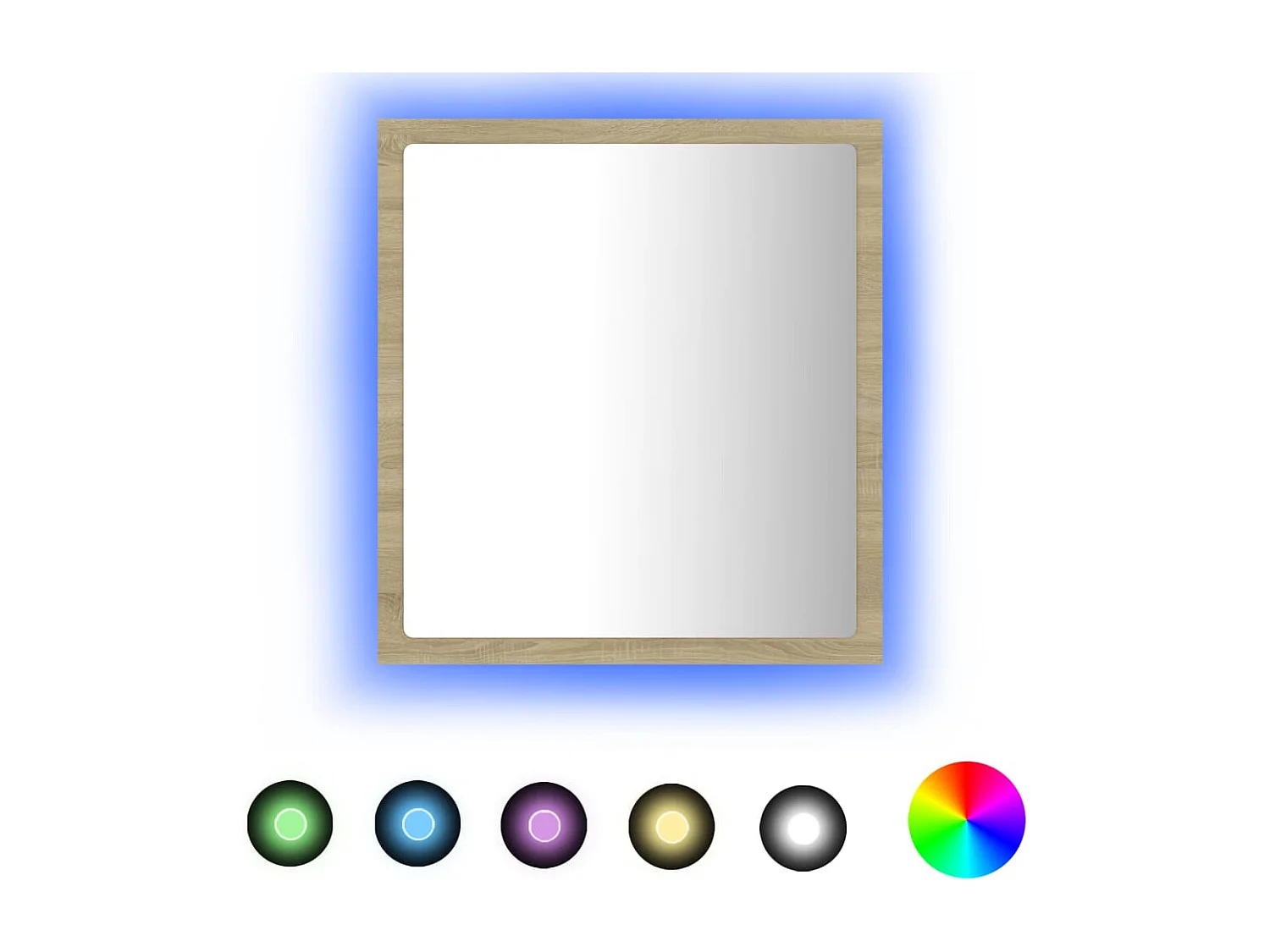 Badkamerspiegel LED 40x8,5x37 cm acryl sonoma eikenkleurig