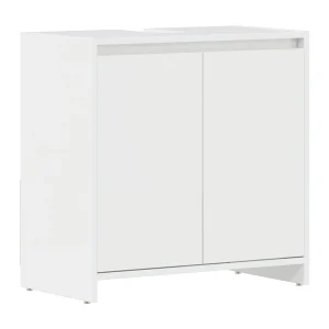 Badkamerkast 60x33x61 cm bewerkt hout hoogglans wit Badkamerkast 60x33x61 cm bewerkt hout hoogglans wit