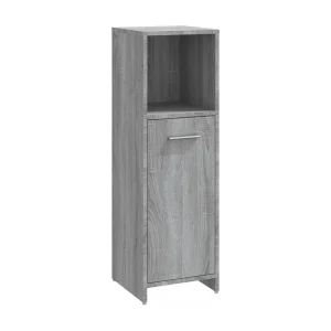 Badkamerkast 30x30x95 cm bewerkt hout grijs sonoma eikenkleurig Badkamerkast 30x30x95 cm bewerkt hout grijs sonoma eikenkleurig