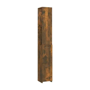 Badkamerkast 25×26,5×170 cm bewerkt hout gerookt eikenkleurig Badkamerkast 25×26,5×170 cm bewerkt hout gerookt eikenkleurig