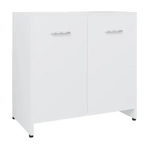 Badkamerkast 60x33x61 cm bewerkt hout wit Badkamerkast 60x33x61 cm bewerkt hout wit