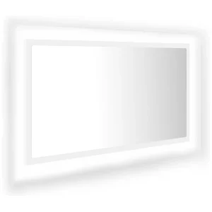Badkamerspiegel LED 80×8,5×37 cm acryl wit Badkamerspiegel LED 80×8,5×37 cm acryl wit