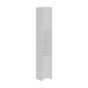Badkamerkast 30x30x183,5 cm bewerkt hout wit Badkamerkast 30x30x183,5 cm bewerkt hout wit