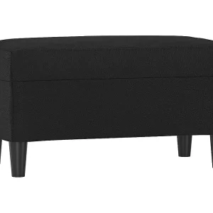 Bankje 70x35x41 cm kunstleer zwart