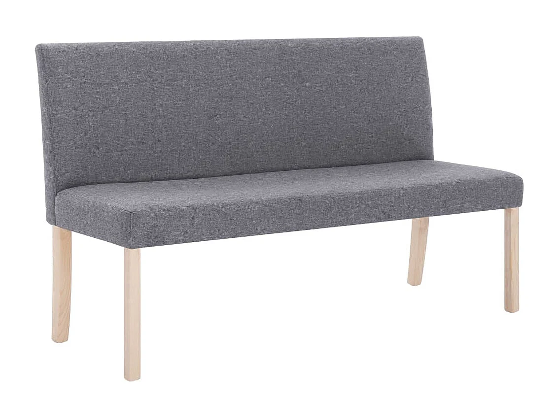 Bankje 139,5 cm polyester lichtgrijs
