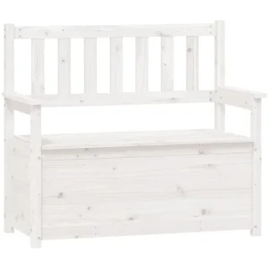 Bankje 112,5×51,5×96,5 cm massief grenenhout wit