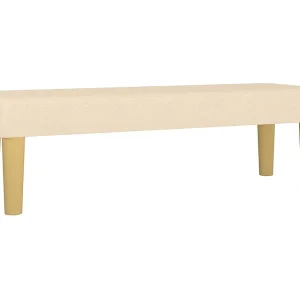 Bankje 100x30x30 cm stof crèmekleurig Bankje 100x30x30 cm stof crèmekleurig