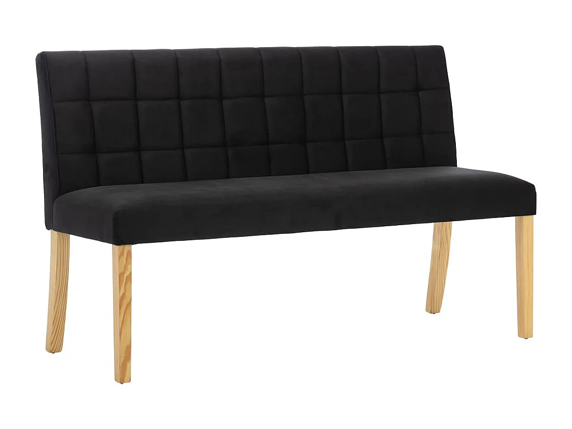 Bankje 140 cm fluweel zwart